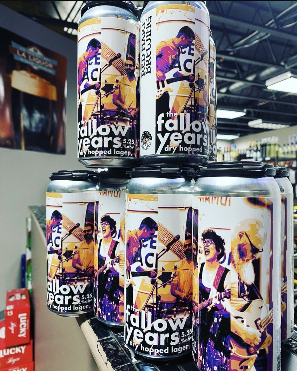 It was awesome to have Graham from the local Indie band <a href="/thefallowyears/">The Fallow Years</a> stop by for a visit! 

Their Dry Hopped Lager made by <a href="/RedHartBrewing/">RedHartBrewing</a> is flying off the shelf 🍻

Grab a few singles to enjoy while listening to their newest EP. Find it wherever you stream your music!