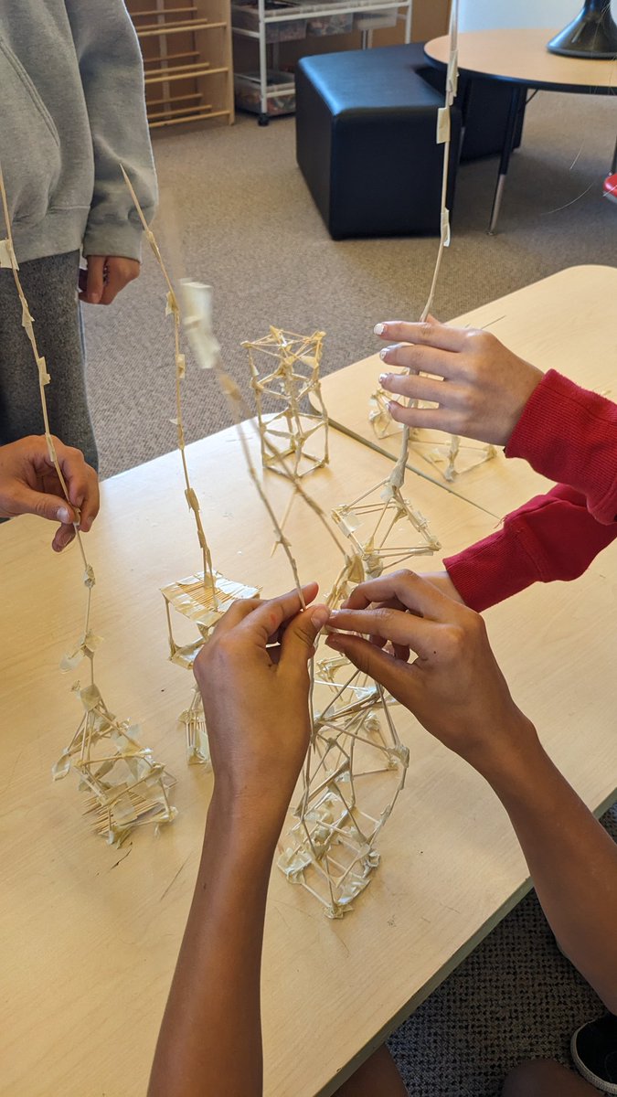 Team building challenges today in the LC today. <a href="/SMCDSB_MAC/">St. Michael the Arch</a>