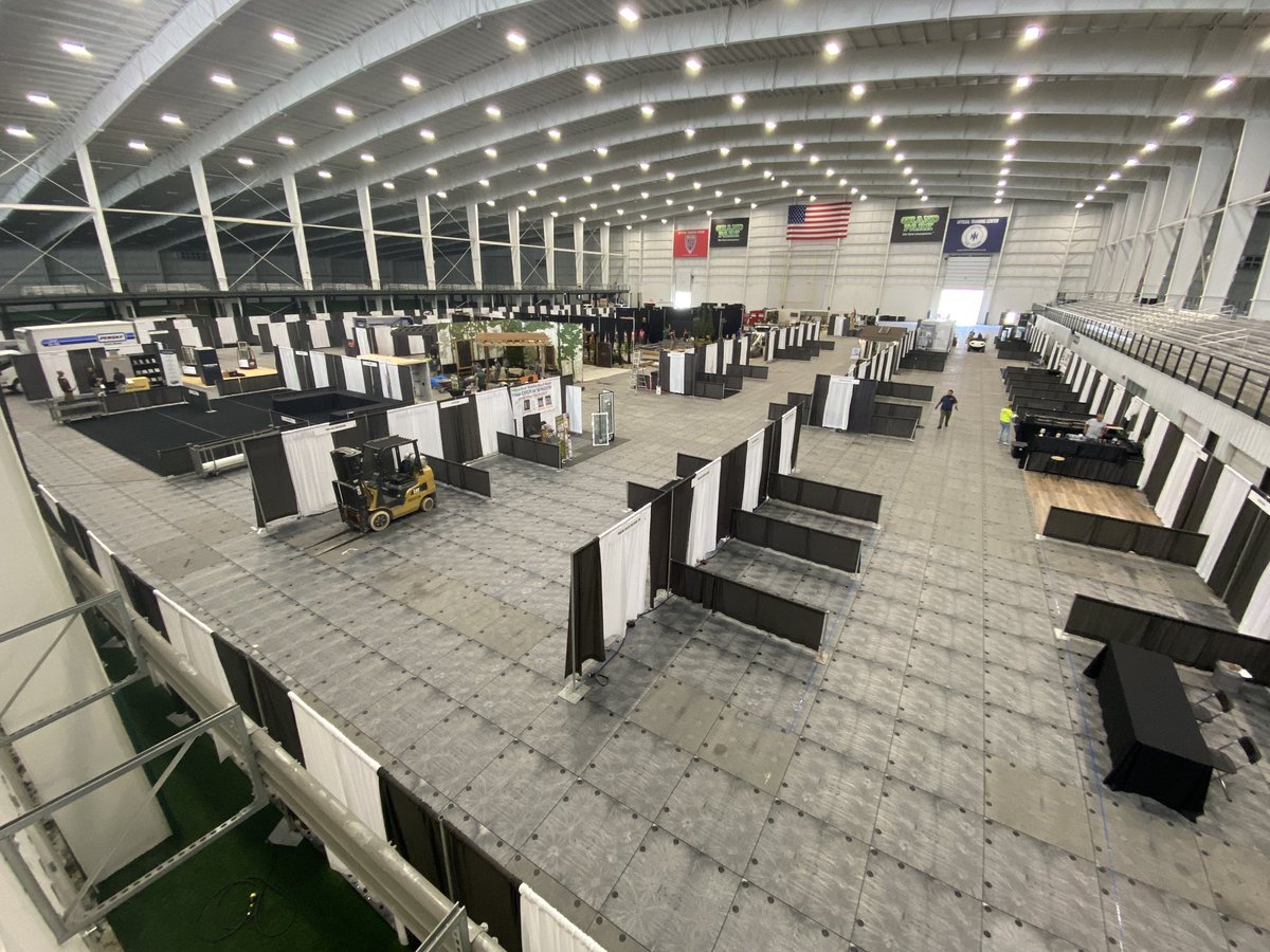 SuburbanIndy's tweet photo. Our show opens Friday! Here’s a behind the scenes look at some of the many hard working people who help turn our show floor from a soccer field into a home improvement idea oasis! https://t.co/fjGoqCwUwm