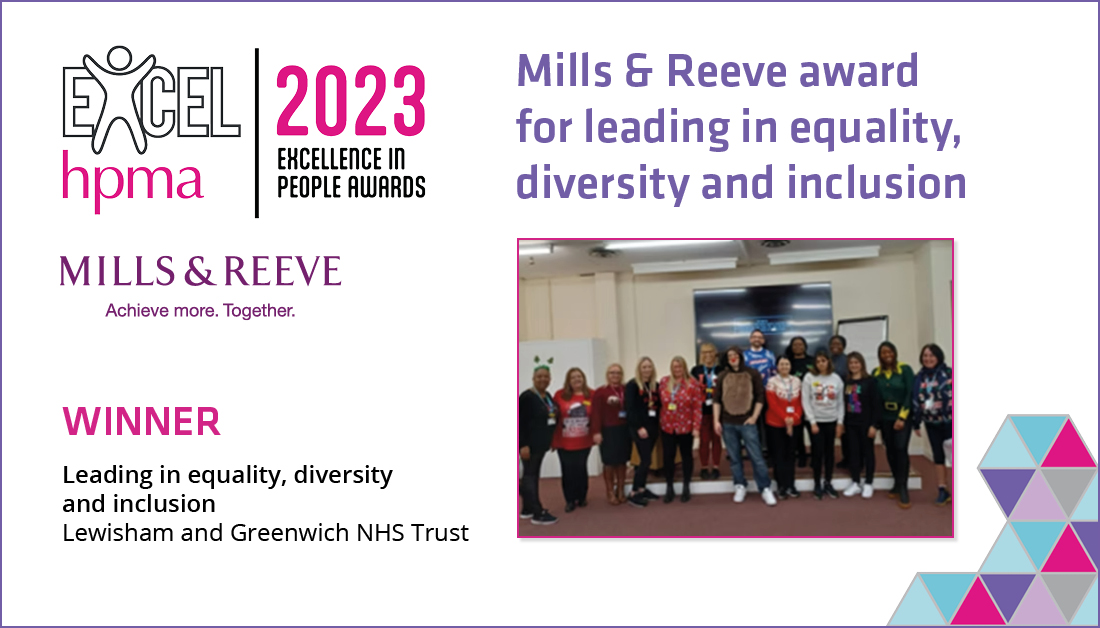 HPMA Awards (@hpmaawards) on Twitter photo And the winners of the <a href="/MillsandReeve/">Mills & Reeve</a> Award for Leading in Equality Diversity & Inclusion are Meera Nair & the team <a href="/LG_NHS/">Lewisham and Greenwich NHS Trust</a> - many congratulations!
#HPMAAwards #Passion4People And the winners of the <a href="/MillsandReeve/">Mills & Reeve</a> Award for Leading in Equality Diversity & Inclusion are Meera Nair & the team <a href="/LG_NHS/">Lewisham and Greenwich NHS Trust</a> - many congratulations!
#HPMAAwards #Passion4People