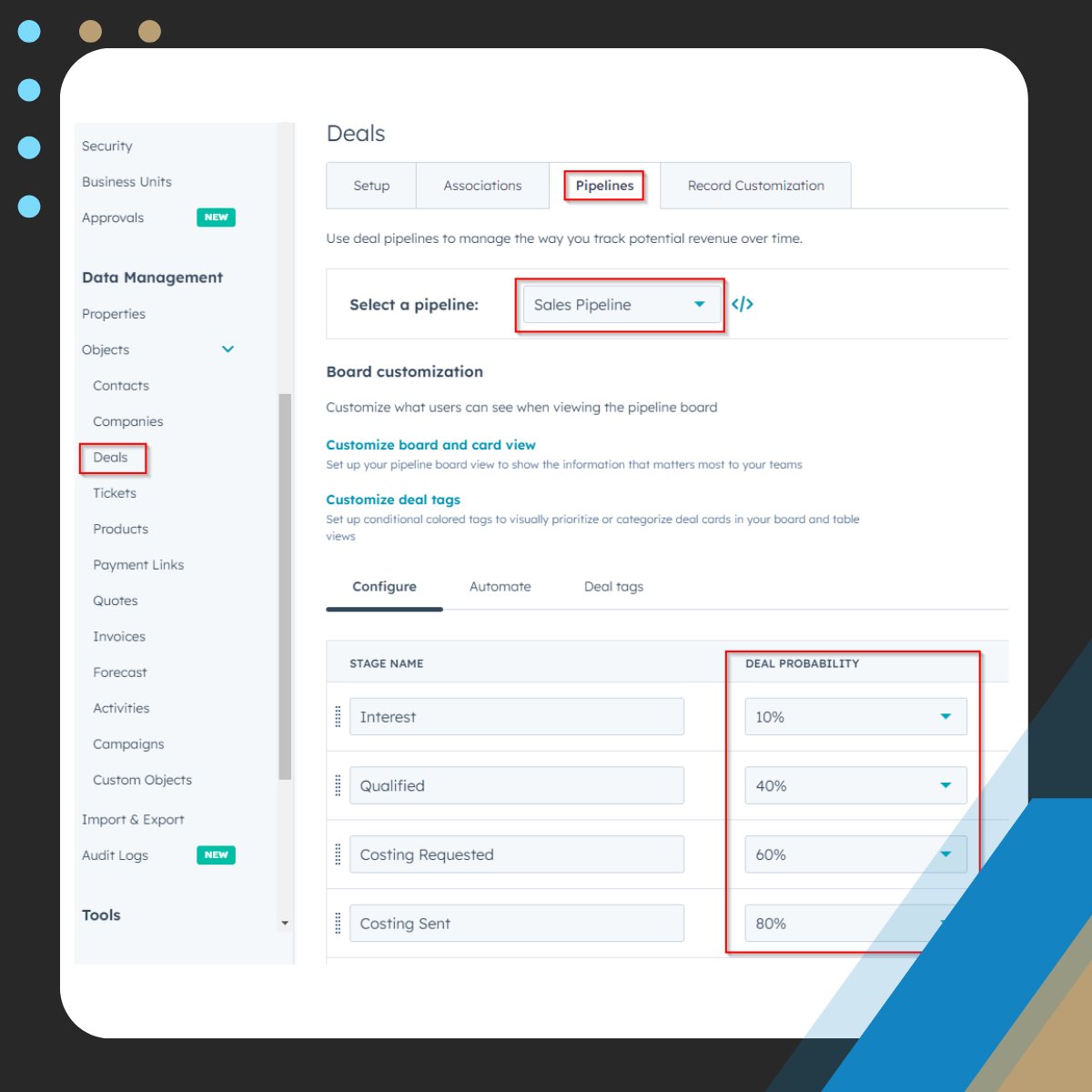 What is the weighted amount you see in a #HubSpot sales pipeline? 

A weighted amount is essentially a revenue forecast, calculated by multiplying the total deal amount and the probability percentage set for each stage. 

This provides you with a more realistic revenue forecast.