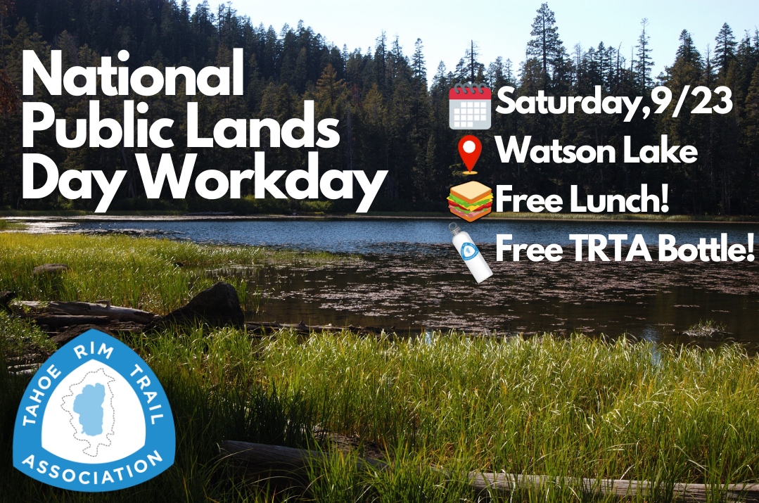 Come celebrate National Public Lands Day with a workday in the woods this Saturday! Starting at 8:30 am and ending at 2:00 pm, join us for a free lunch and gorgeous views. For more information, click this link!
tahoerimtrail.org/event/npl-volu…