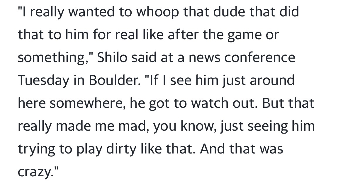 Kitz44's tweet photo. @ShiloSanders @DeionSanders @CUBuffsFootball @espn I don’t see any @ColoradoStateU players calling about @ShedeurSanders #CollegeFootball #CryBabies What did you think would happen acting like thugs before the game? https://t.co/a0xHtT7p47