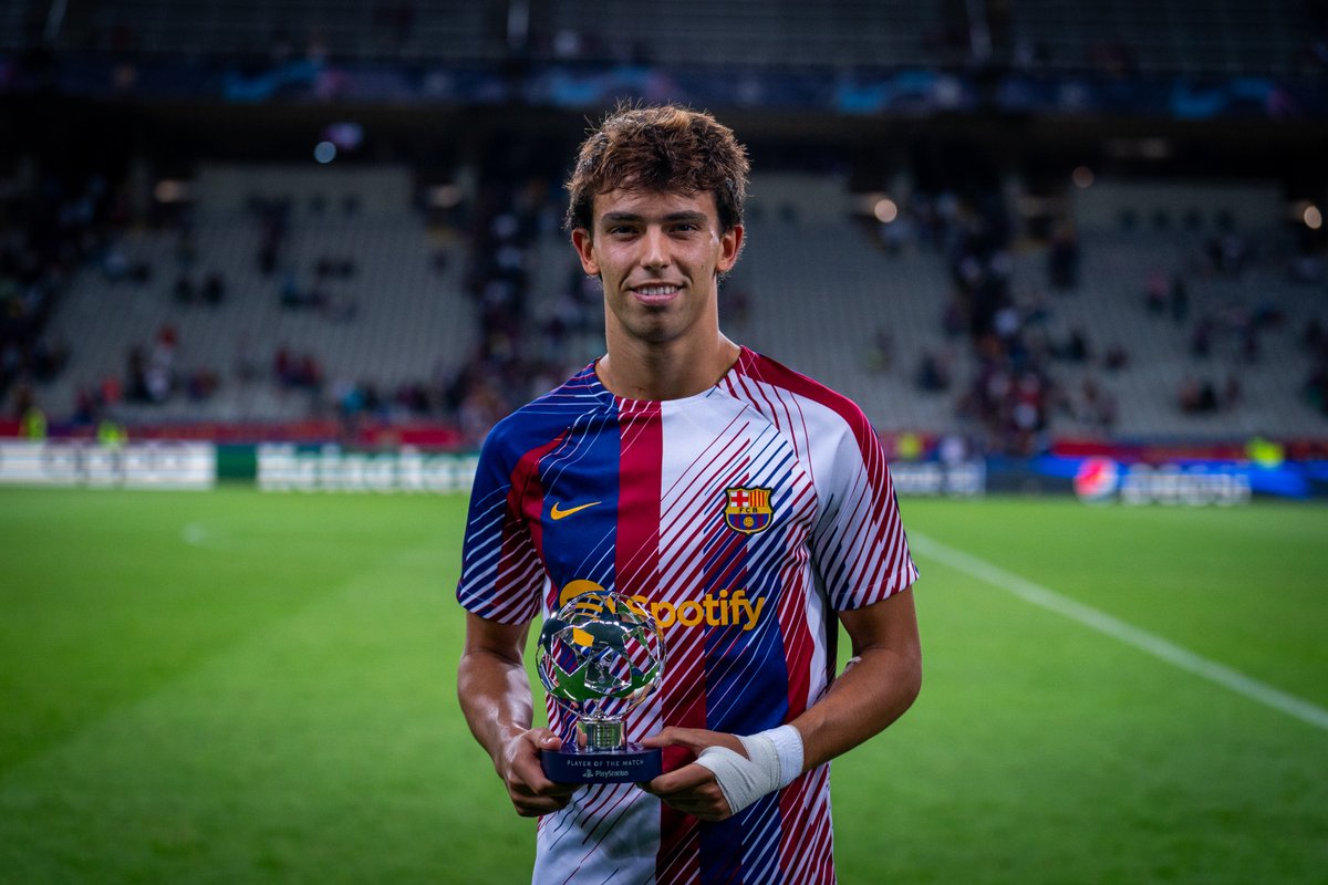 FCBarcelona's tweet photo. Player of the Match! #BarçaAntwerp https://t.co/X6Uqp0T2JE