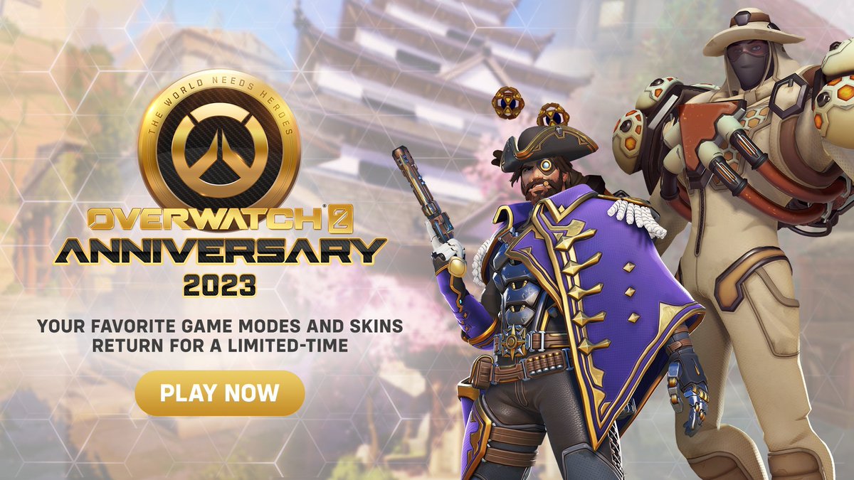 🛡️ The Overwatch 2 Anniversary event is now live, featuring a new shop + weekly returning modes running until October 9! Week 1 features Winter Wonderland and Battle for Olympus. Tag a friend below and let them know it's time to play. 👇