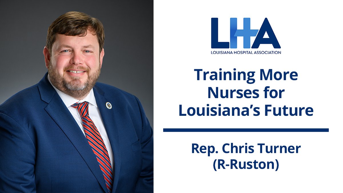 The LHA applauds Rep. @cnturner4 for leading statewide efforts to train more nurses and allied health professionals for Louisiana’s future! Louisiana hospitals, educators, and state officials are partnering to protect healthcare provider access and create thousands of high-demand