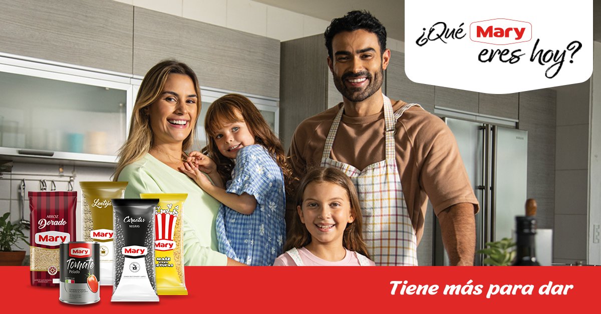 AlimentosMaryVe's tweet photo. ¿Qué Mary eres hoy? ¿Eres quien sabe que en nuestros deliciosos granos est�� el sabor del hogar?

Por eso, una marca te identifica: Mary.

Porque Mary significa mucho, con una variedad de productos que mueven a un país. Al igual que tú.

Entonces, si Mary tiene tanto para ti, ¿#QuéMaryEresHoy?

#MaryTieneMasParaDar