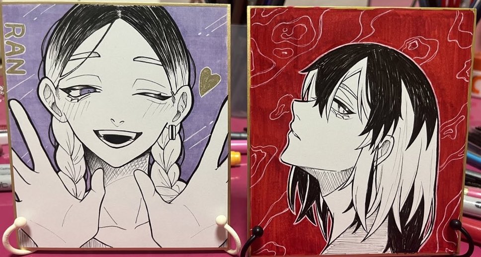 絵を描いてなさすぎるから、前描いた色紙再掲 