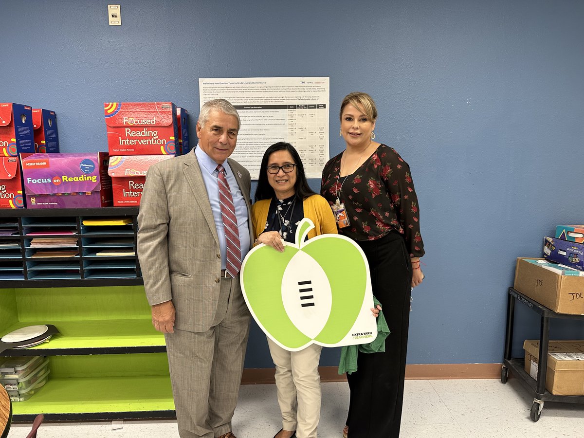 They're GRRREAT! 🍏

Our District Primary Teacher of the Year Myla Dayrit &amp; Region 19 Secondary Teacher of the Year Bruce Hoang got surprise visits from the Sun Bowl Association, who brought gifts &amp; an invitation to participate in the 2023 Sun Bowl Parade. #VivaCanutillo
