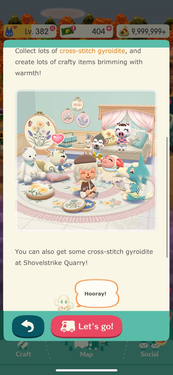 EmilyGaming1's tweet photo. Gyroidite Scavenger Hunt: Cross-Stitch!🧵 #PocketCamp https://t.co/V5vcmykCNQ