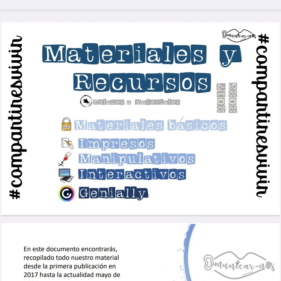 siembraestrellas🍏💚 (@siembraestrell1) on Twitter photo Os dejo un PDF con todos los materiales realizados por COMUNICARNOS ordenados
drive.google.com/file/d/1GKXtu7… Os dejo un PDF con todos los materiales realizados por COMUNICARNOS ordenados
drive.google.com/file/d/1GKXtu7…