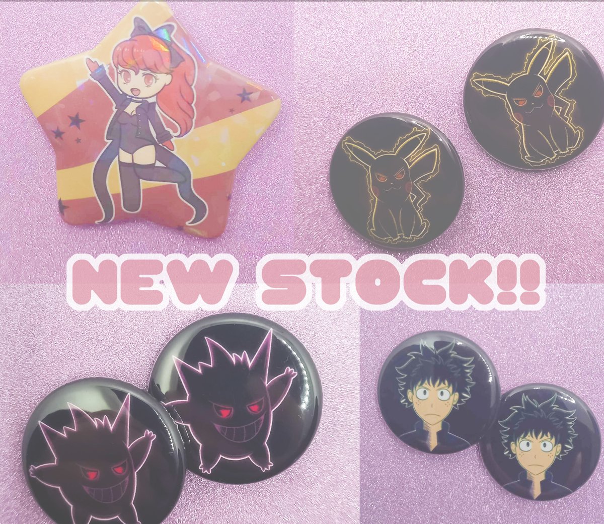 MinnieMissCraft's tweet image. New badges are now stocked up in my shop today!!
Grab yours today from the shop link in my bio ❤

#anime #Persona5 #Pokemon #Pikachu #MyHeroAcademia #Izukumidoriya #merchandise #videogames #gamergifts #pins #badges #newstock