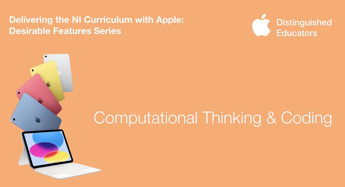 BallyclareRTC's tweet photo. Tomorrow evening, @AcademiaGroup are hosting the next in their series of Delivering the NI Curriculum with Apple, looking at computational thinking and coding. Tickets available here: https://t.co/sev1WTktUA https://t.co/0Qih4kL0Ko