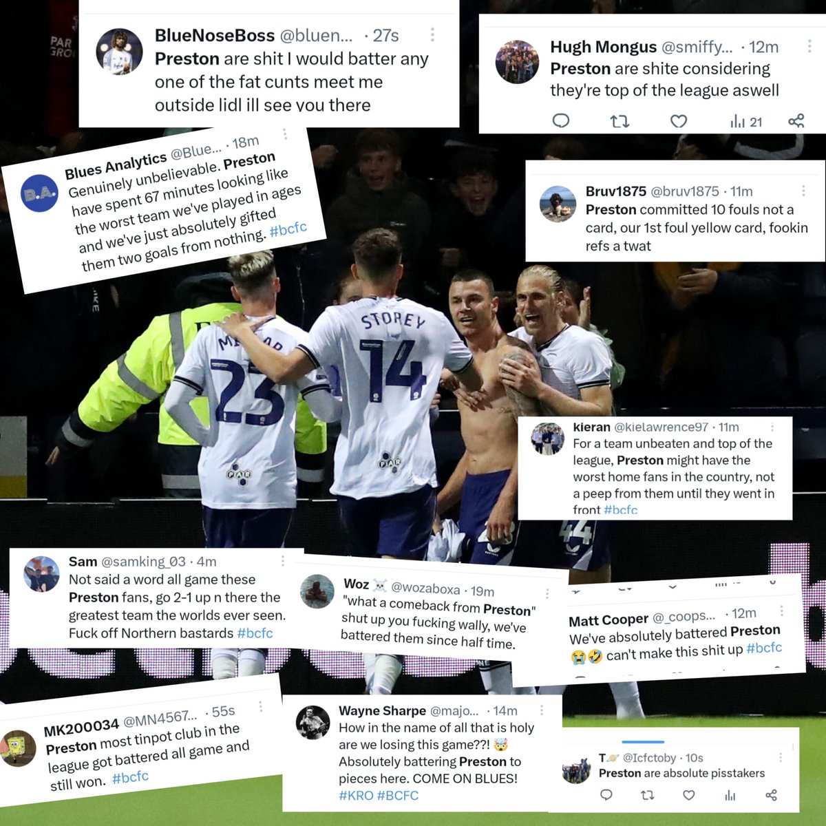 The second team, in the second city coming second best.

Enjoy your night whites 😎

#pnefc 
#bcfc