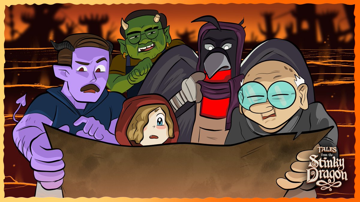 StinkyDragonPod's tweet image. Good news Stinkers! New episodes will now be available Tuesdays for EVERYONE! Using their newly acquired skills, the party travels through the Plains of Ignus in hopes of finding a way back to Karcasuuk!

linktr.ee/TalesFromTheSt… 🎨 @angimoto

#dnd5e #dndpodcast #stinkydragonpod