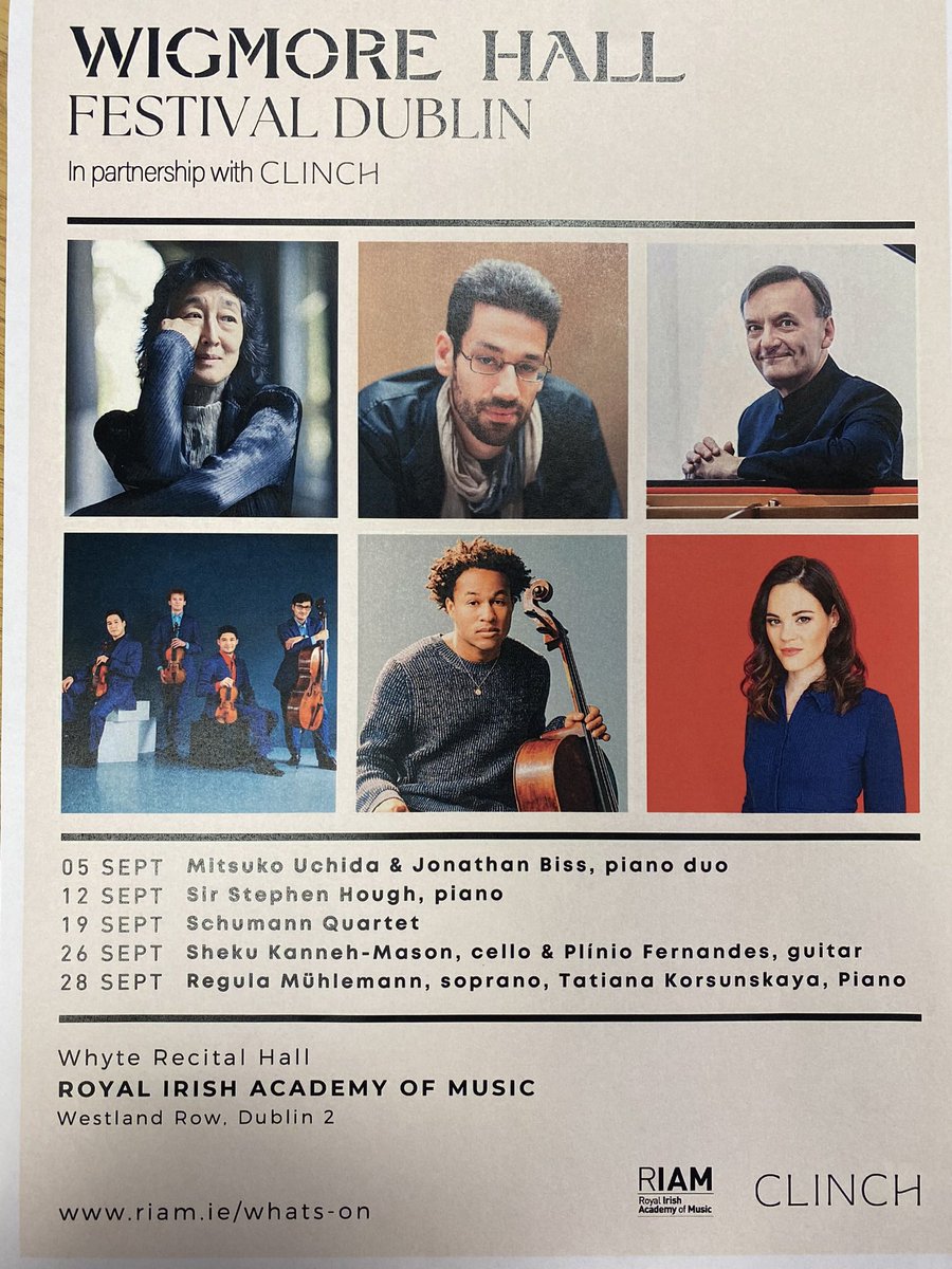 What a privilege to hear the Schumann Quartet at the Wigmore Hall Festival in the new RIAM Whyte Recital Hall tonight. World class musicians in a world class chamber music venue in the heart of Dublin. Our guests also had the great pleasure of meeting the musicians afterwards.