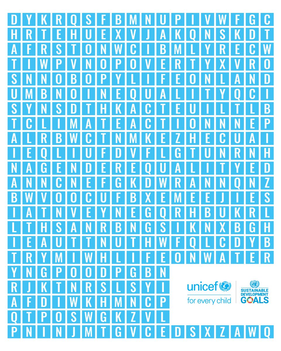 EvangelineFafa's tweet photo. How many Global Goals can you find? Forward on to a friend to see how many they can get.                                  
This week, UNICEF is calling on world leaders.
Together, we can make the world a fairer, better place for every child. https://t.co/oKPnrrkrRQ