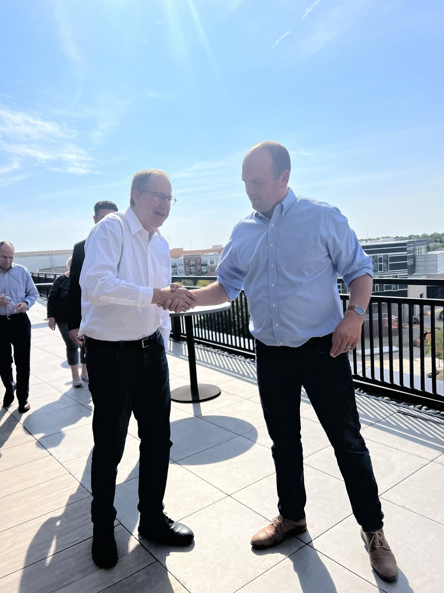 ADElrod's tweet photo. Ending the day with @IndplsArtCenter board members, Mayor @ScottFadness, and a sneak peek of the new Fishers Municipal Center. I can’t wait for this building to open and become a hub for connection in Fishers. https://t.co/JUrXw5MTEm
