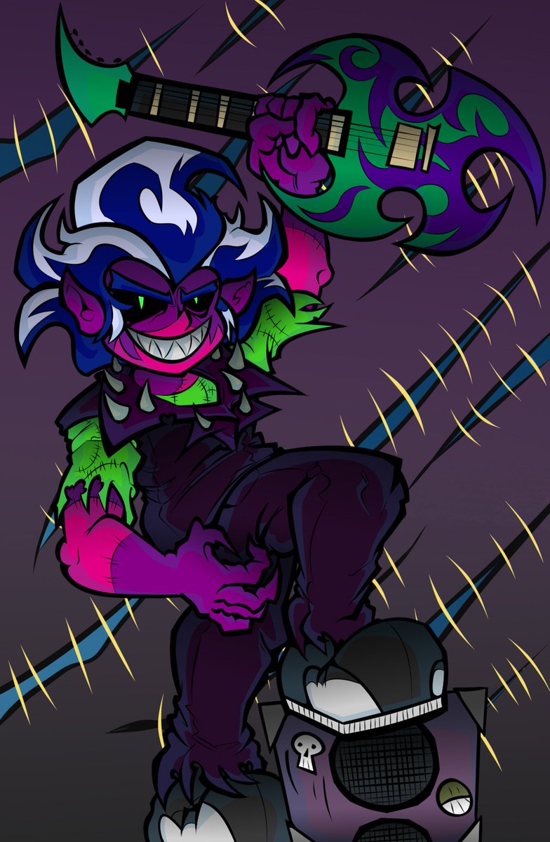 DNCSamsonART's tweet photo. Malevolent Samson raises his electric guitar in the air as everybody is roaring for an encore!
Special thanks to @Tolemais please visit his page, he created some wicked art and does commissions all day!!!
#MalevolentSamson #Devombeez #DevombeezBandOfTheLivingDead https://t.co/Pb20TzaUNS