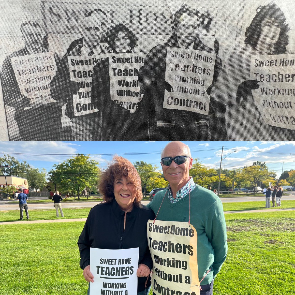25 YEARS LATER: Sweet Home CSD retirees Roey Tacca &amp; Sam LaDuca are picketing tonight for teacher contracts, 25 years after they did it for themselves.

Photo by Mike Groll in <a href="/TheBuffaloNews/">The Buffalo News</a> article from 12/11/98 

<a href="/WKBW/">7 News WKBW</a>