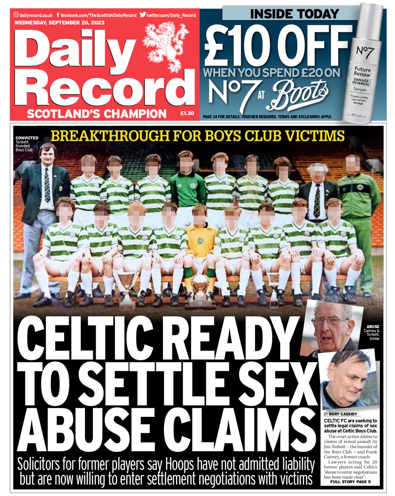 Daily record celtic deals