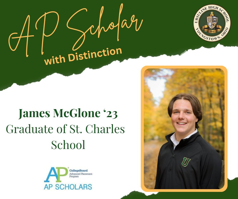 UrsulineIrish's tweet photo. James is currently enrolled in YSU's Honors Program.  He is studying Engineering with a minor in Business.  Congratulations James for earning this prestigious honor!  #UrsulineIrish #SoliDeoGloria https://t.co/7uexIPGDnS