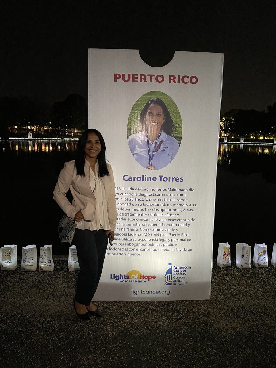 TheProseJunkie's tweet image. Estamos orgullosos de honrar al sobreviviente y @ACSCAN Embajador Líder de Puerto Rico Caroline Torres durante nuestras Luces de Esperanza #LightsOfHope #CancerLobbyDay