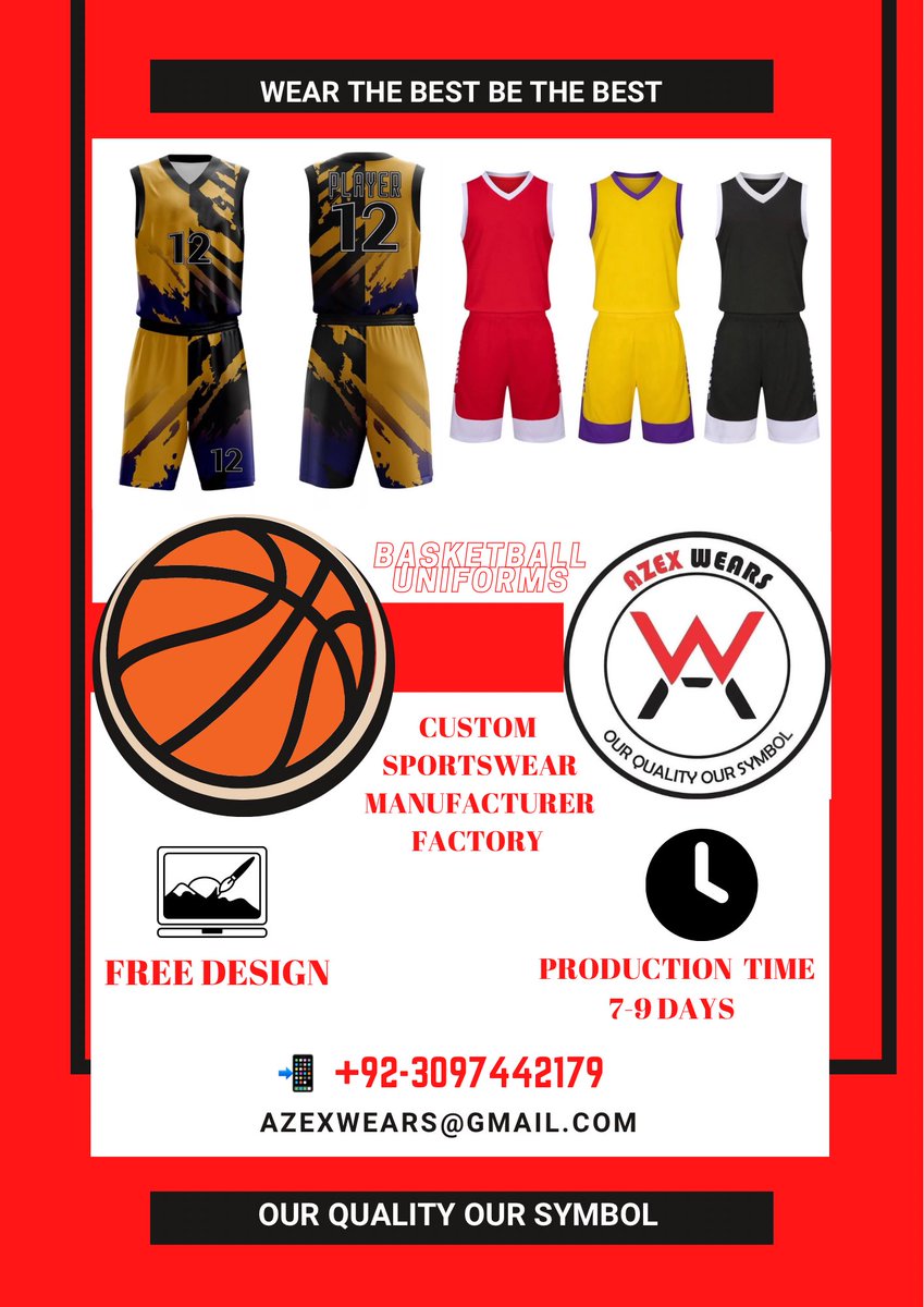 AzexSports's tweet image. Let’s Discuss And Work On Your Custom BASKETBALL Uniform.

AZEXSPORTS | CUSTOM SPORTS UNIFORM MANUFACTURER FACTORY.

Contact us through;
 ✉ DM
 📫 azexsport@gmail.com
📲 Whatsapp;+92-3097442179

#sportswear #customsports #SPORTSNEWS #basketball #usa #basketballuniform #lowa