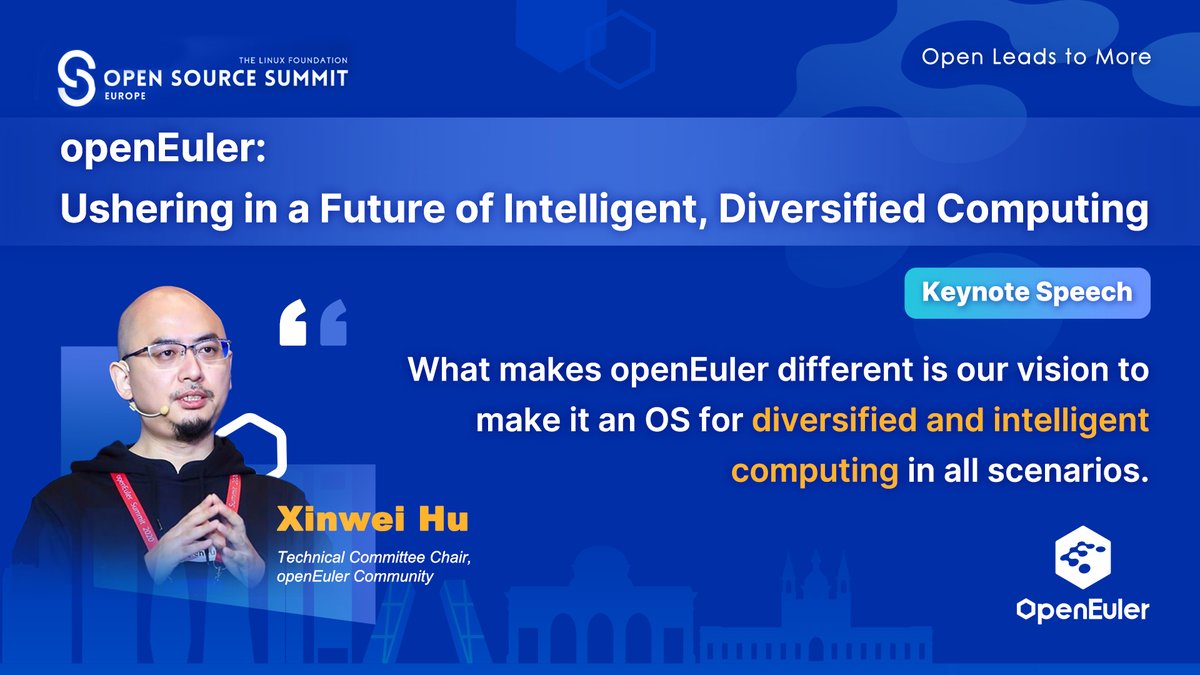 Watch the replay of Xinwei Hu's visionary keynote speech at #OSSUMMIT EU 2023, where #openEuler charts a path to a future of intelligent, diversified #computing.
👉youtu.be/X84l-20gH4Q
#OSSUMMIT #OSSummitEU #OSSEU #opensource #Linux #OpenSourceCommunity #OSDev