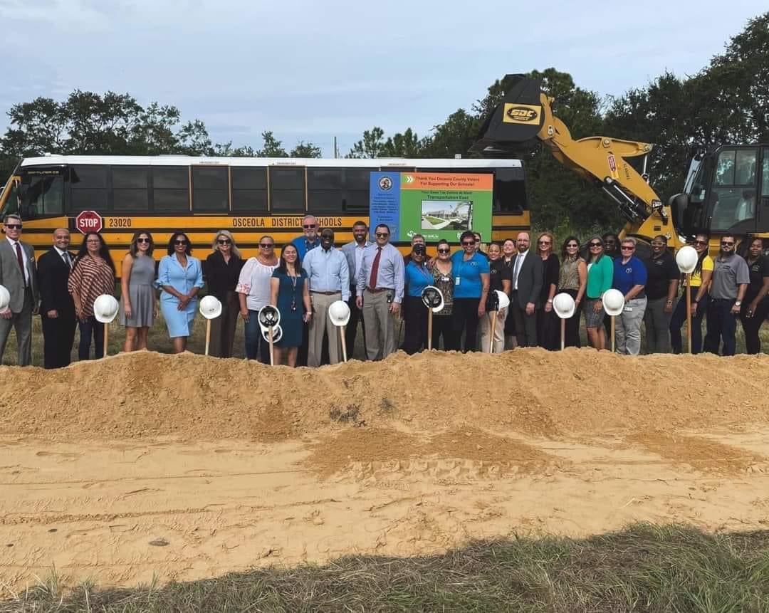 An outstanding morning as @Osceolaschools breaks ground on a transportation hub in East Osceola County! Thank you @OsceolaCountyFl voters for your support. Getting our precious cargo delivered to school and back home safely—is there anything more important?