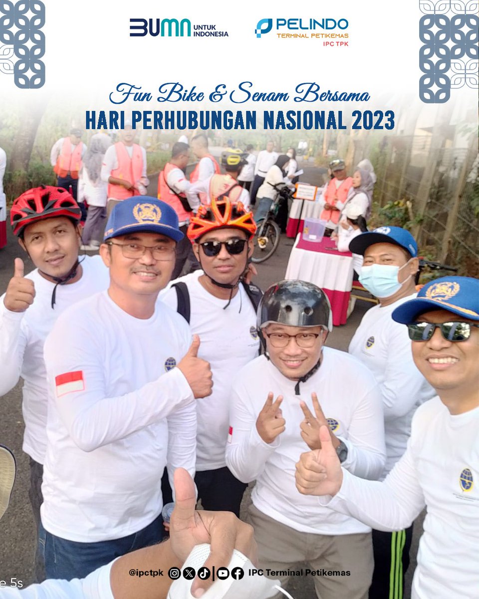 ipctpk's tweet photo. Hai #ContainerLovers

Tim Operasi IPC TPK hadir mengikuti dan memeriahkan giat Fun Bike &amp; Senam Bersama UPT Ditjen HUBLA DKI Jakarta Bersama Mitra Kerja memperingati Hari Perhubungan Nasional 2023 https://t.co/3qltorA49f
