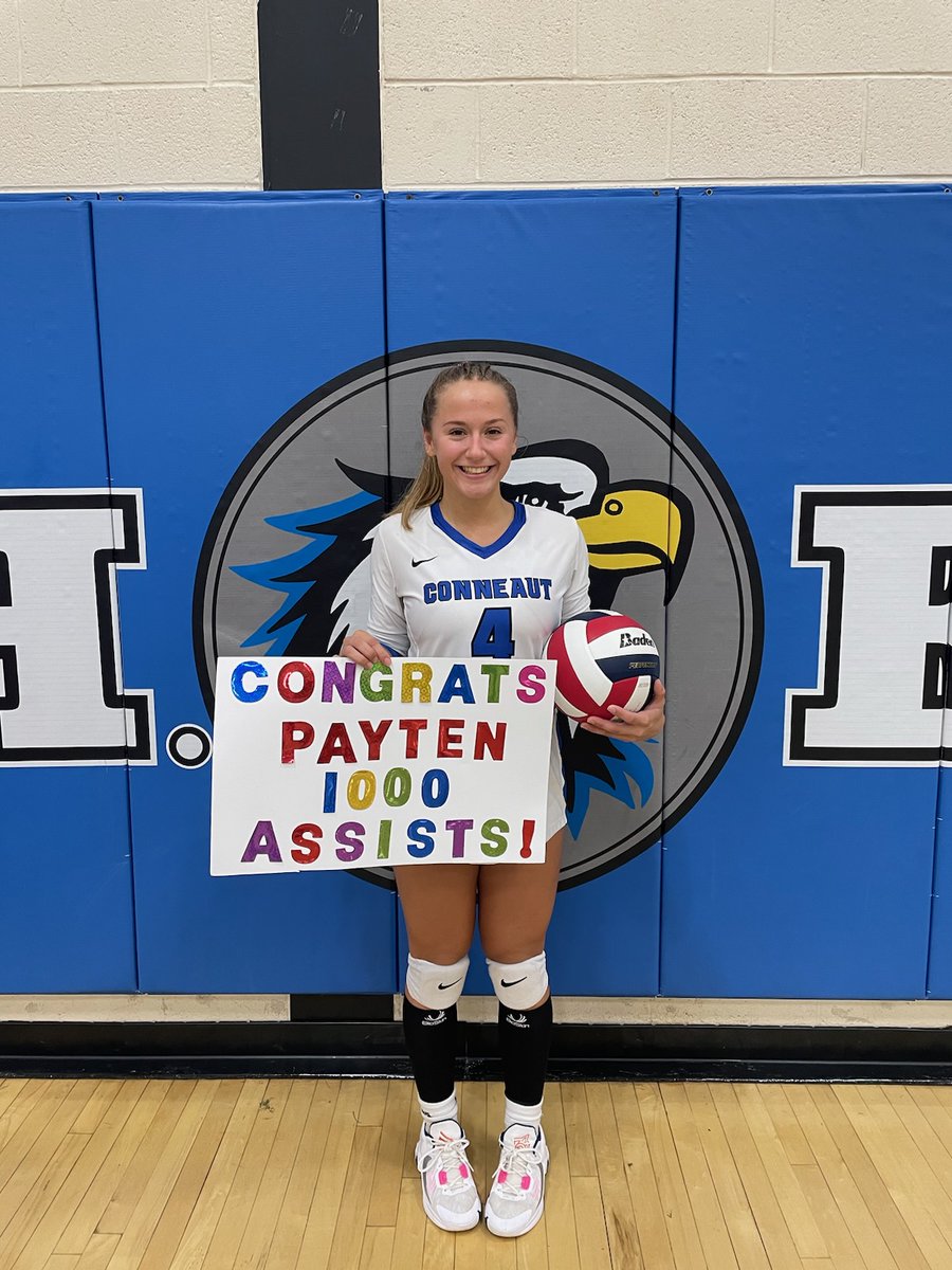 AlexTopor_'s tweet photo. Conneaut senior Payten Karastury reached 1,000 career assists for the Eagles tonight. CASH beat McDowell in five sets and Karastury had 48 assists. 

Congratulations, Payten! https://t.co/3vny0hAYcH