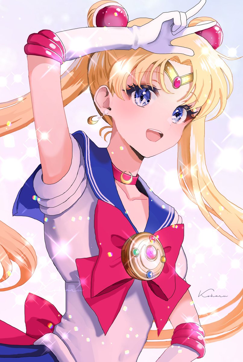 sailor moon ,tsukino usagi 1girl solo sailor senshi uniform blonde hair gloves long hair blue eyes  illustration images
