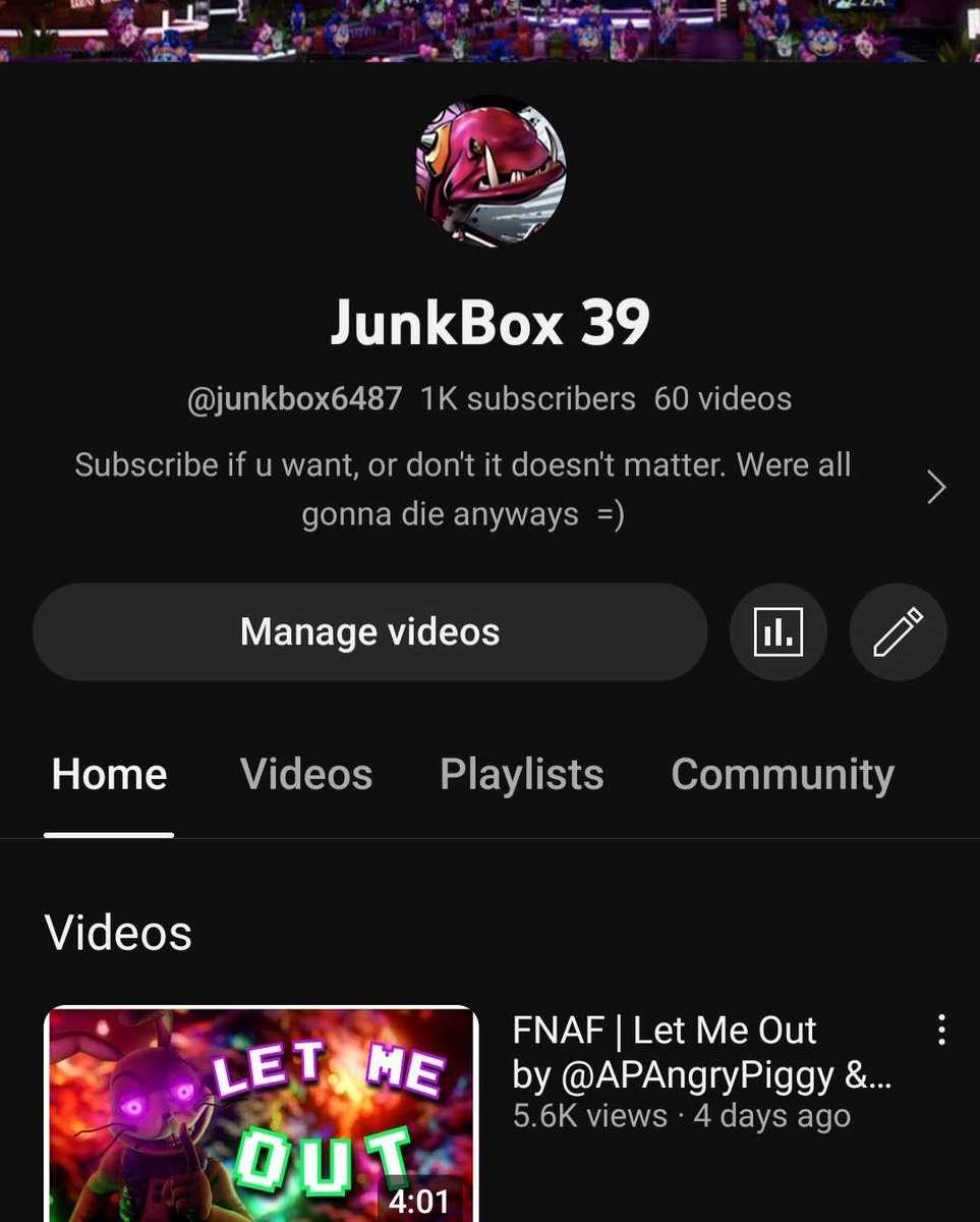 junk_box39's tweet photo. I want to thank all of you for  1k subscribers!!! 🎉🥳🎊🎉🎊🎉🎉🥳 Also side victory for over 5k views on my newest full animation!! This means so much from all of you! ❤️ https://t.co/iHJXpREQ2h