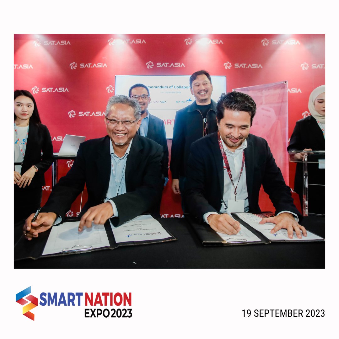 _satasia's tweet photo. The product launch of #SM4RTTrace and the Memorandum of Understanding (MoU) signing between https://t.co/t75slPnvwm and strategic partners was held on 19th September 2023 at #SmartNationExpo2023 @ MITEC
#SATAsia #SATeam https://t.co/gxLDdiAA7N