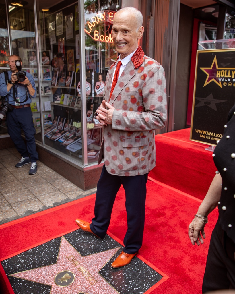 Presenting The Pope of Trash, closer to the gutter than ever before!⁠ Click the link below to see more photos of John Waters receiving his star on the Hollywood Walk of Fame! flic.kr/s/aHBqjAVbfg
