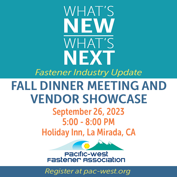 PacWestFastener's tweet photo. Discount deadline is this Friday, September 22! https://t.co/WtHoW3YDC3