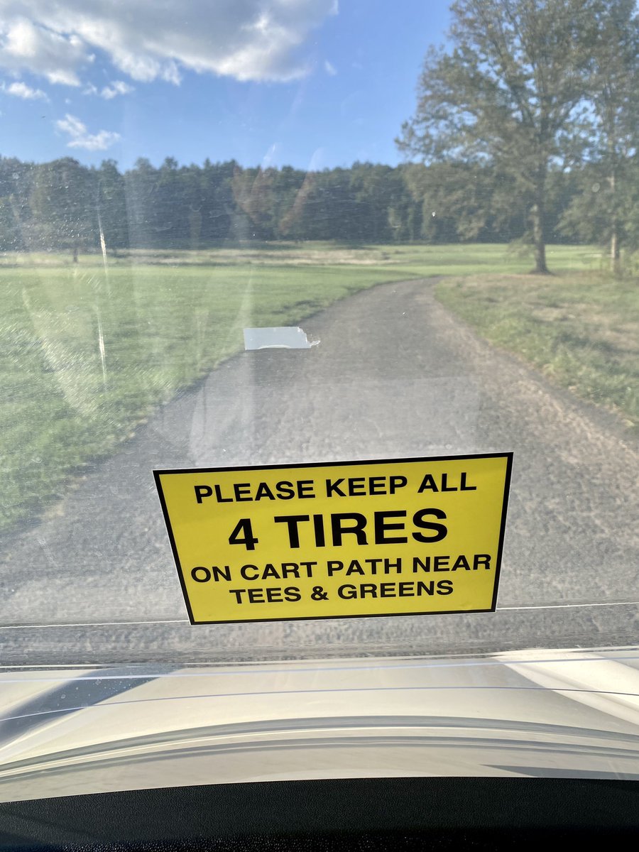 Helpful reminder on these golf carts!