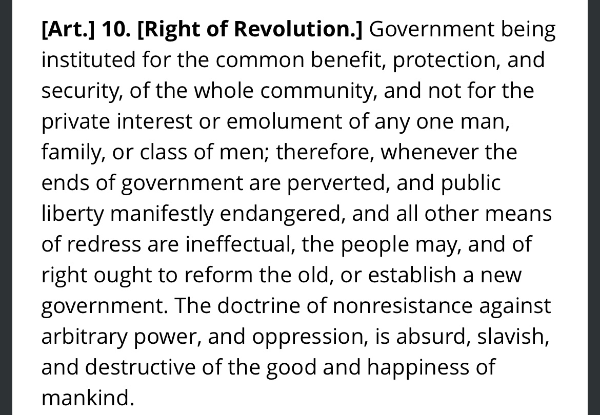 LibSemp's tweet photo. Democracy doesn’t mean that the need for resistance by force doesn’t exist. The inalienability of certain individual rights means they cannot be voted on. And the continuing power of the bureaucracy and other unelected forces means that the ballot box is sometimes insufficient. https://t.co/Pp3lCjd2Rx