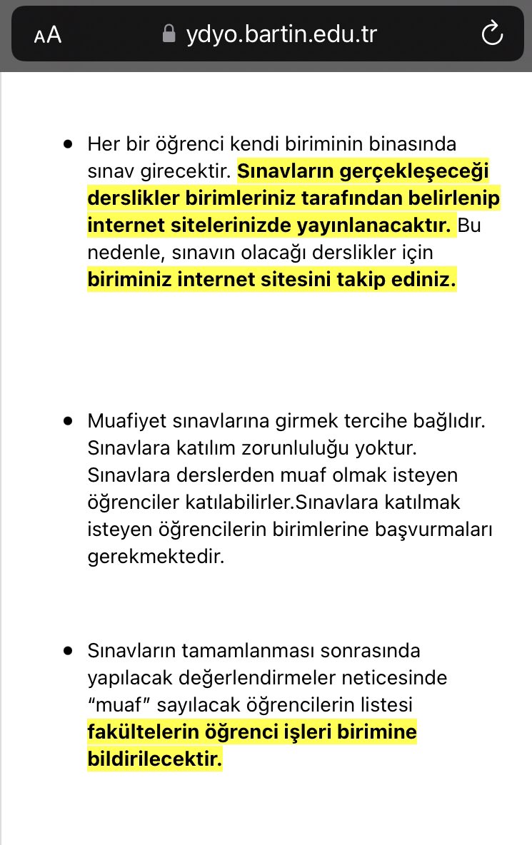 YDİ 101-Yabancı Dil İngilizce I & YDİ 102-Yabancı Dil İngilizce II Dersleri Muafiyet Sınavı (2023-2024 Akademik Yılı): ydyo.bartin.edu.tr/duyurular/ydi1… @baruedutr @bu_uzem