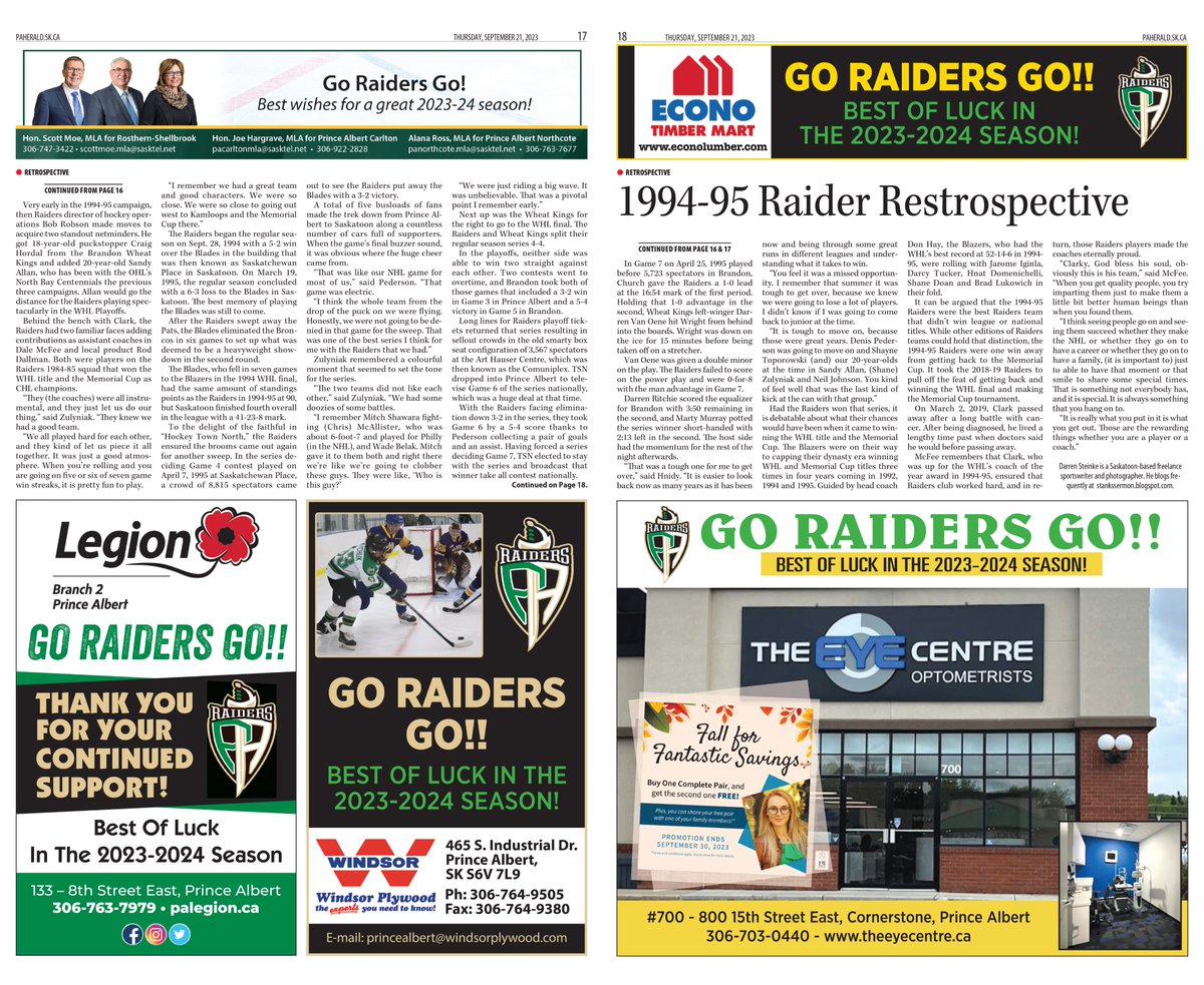 GO RAIDERS GO!!
Pickup a copy of this week's Rural Roots featuring a special section for our very own Prince Albert Raiders or visit paherald.sk.ca/3d-flip-book/r… to read the full edition!