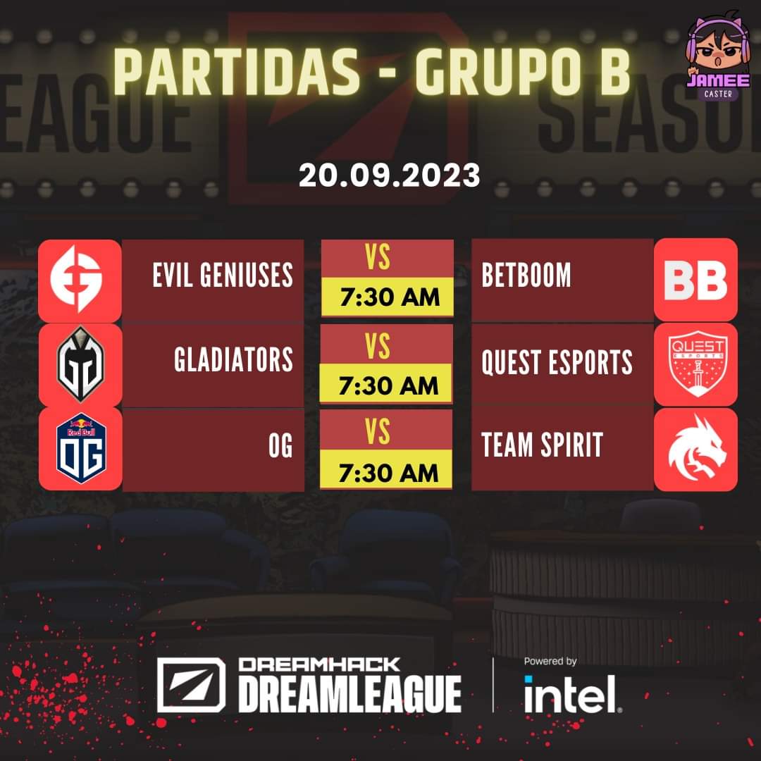 Hola Loquitos! 🙃🤪🤪
👉Horario 20 de Setiembre 
👉Termino el 2do dia de Fase de Grupos y lamentablemente Evil Geniuses queda eliminado tras su derrota por 0-2 ante Gaimin Gladiator.
👉Mañana ultimo dia de Fase de grupos, por aqui les dejo el horario .
#Dota2 #ESLOne #eSports
