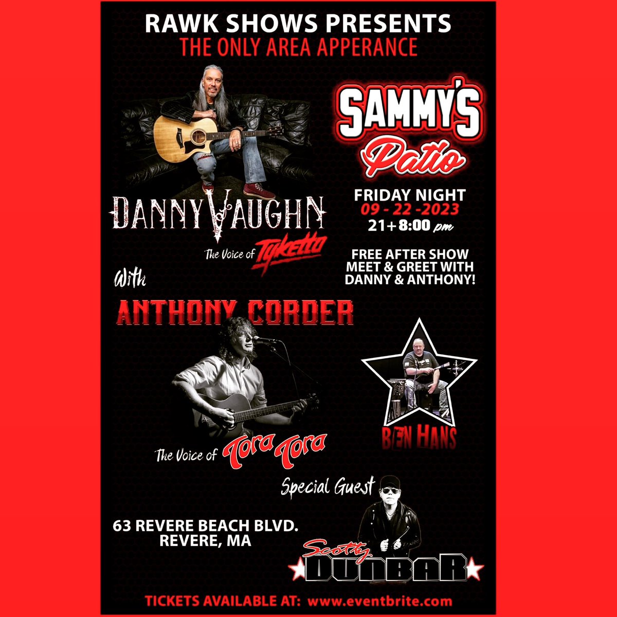 benhans's tweet photo. Woodbury, CT and Revere, MA we’re coming to play for you!!! Anthony Corder the voice of Tora Tora and Danny Vaughn the voice of Tyketto. Gonna be great!! Don’t miss these special acoustic shows!! 

https://t.co/0pyaUfwYqV

https://t.co/jJhO8JSxd7 https://t.co/WSz5aLBA7I