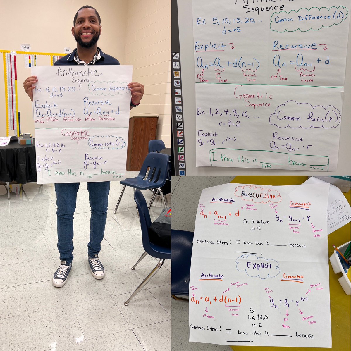 DrEMJaime89's tweet image. Math teachers @Ike9_AISD lesson planning using great instructional strategies - Anchor Charts! 💛🖤 #AnchorCharts #Ellevation @EllevationEd #SwoopSwoop #MyAldine #Mathstronauts