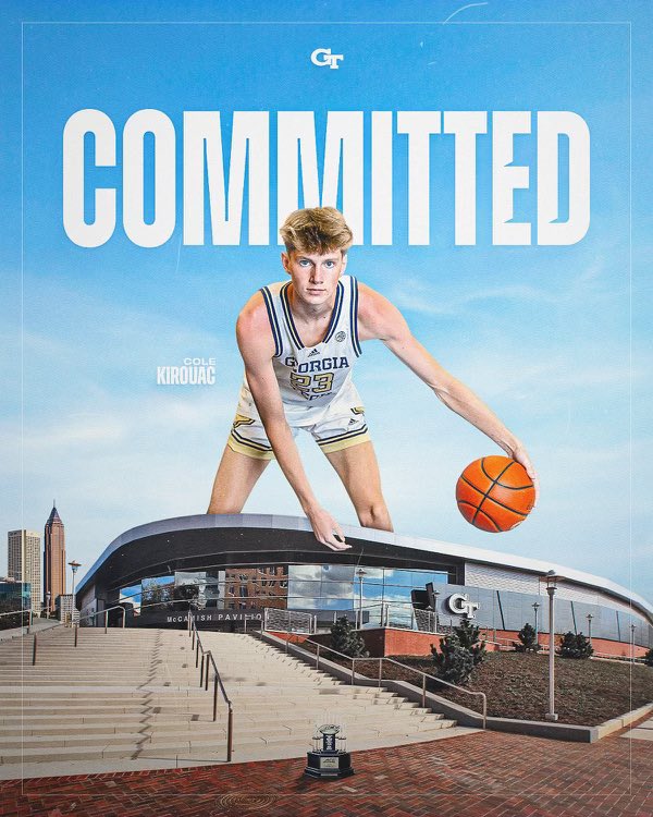 Cole Kirouac, a three-star big man and Peach state native, has committed to Georgia Tech, he tells @247Sports. Story: 247sports.com/college/basket…