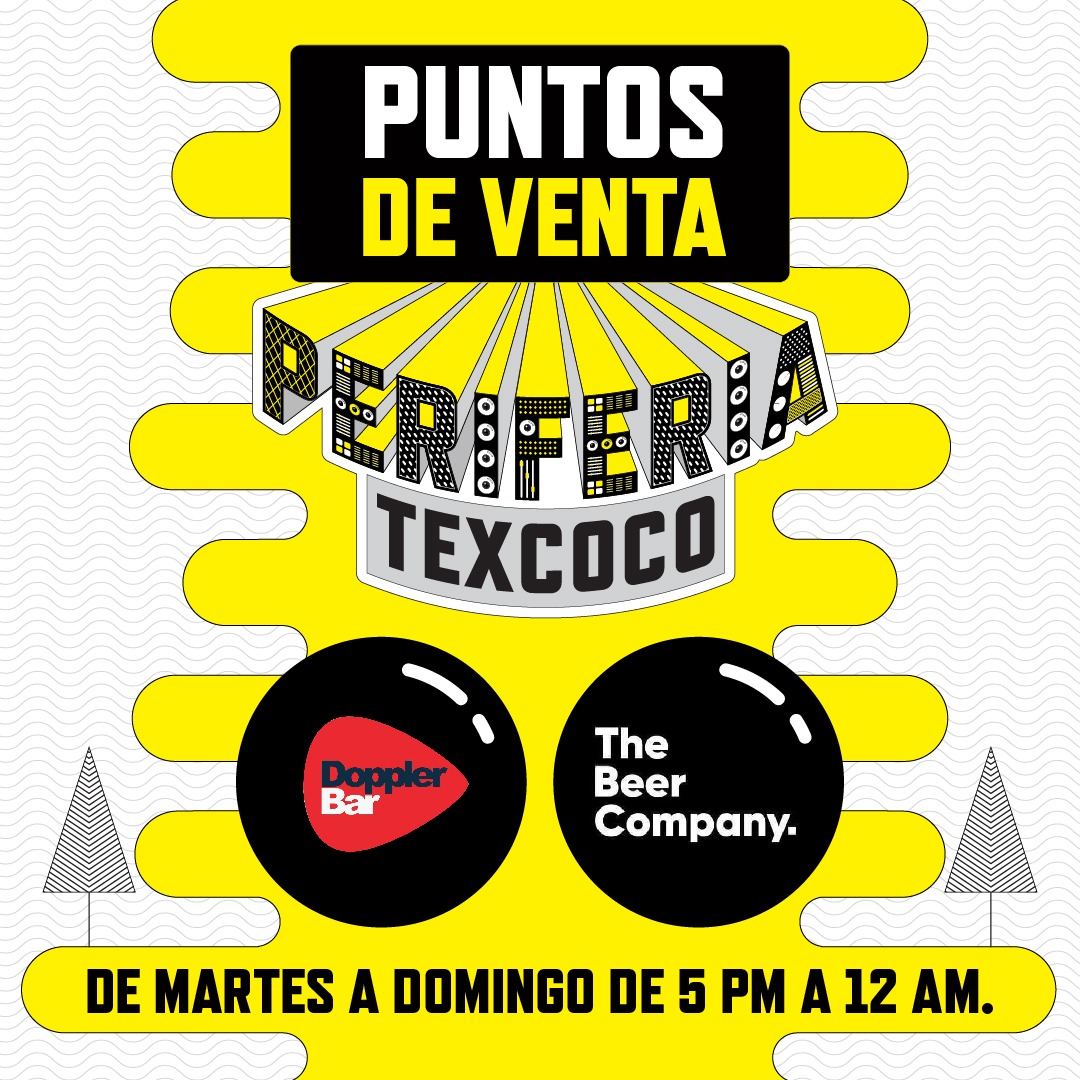 ✨ PUNTOS DE VENTA FÍSICOS ✨

Si no te es posible comprar en línea, no te preocupes 😃

A partir de mañana podrás encontrar boletos físicos para Festival Periferia en los siguientes puntos:

📌 doppler 
📌 The Beer Company Texcoco 

Horarios en la imagen 👇