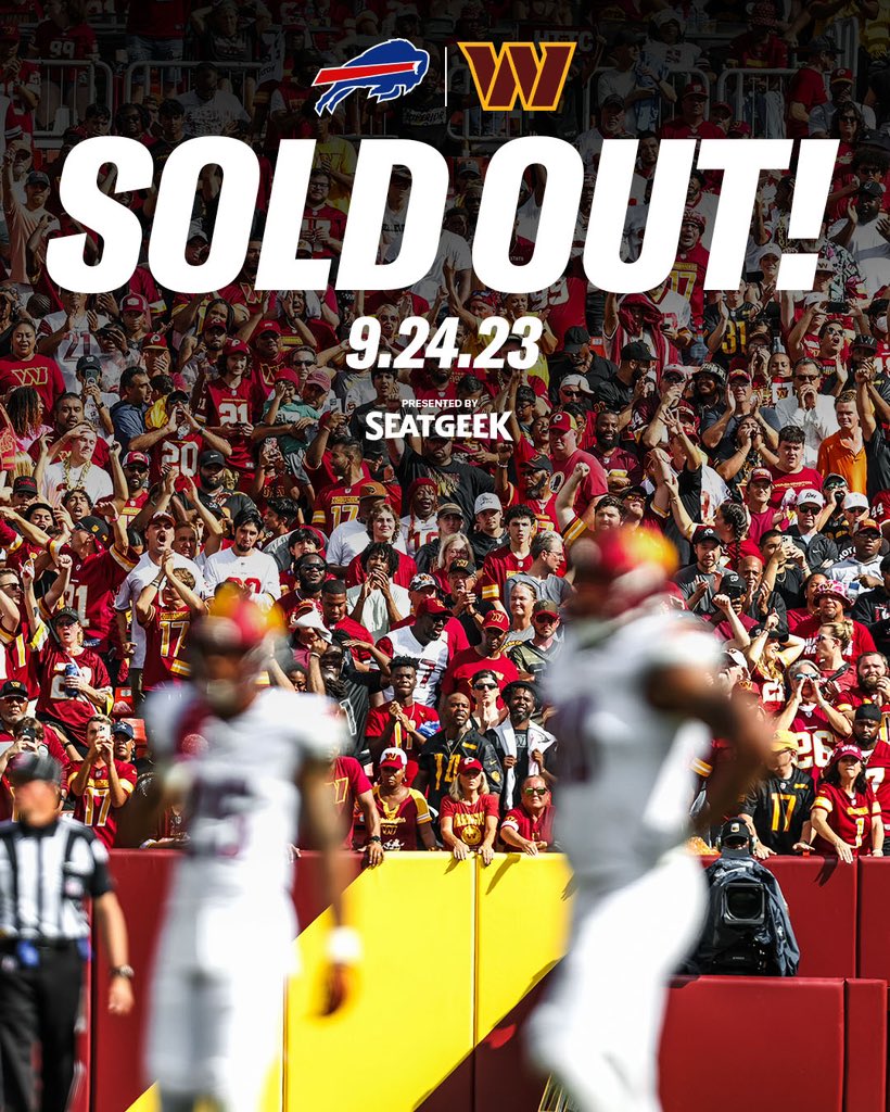 Mark Ein on X: Thank you @Commanders fans! 3 home games = 3 sell-outs. The  home field advantage is back!  / X