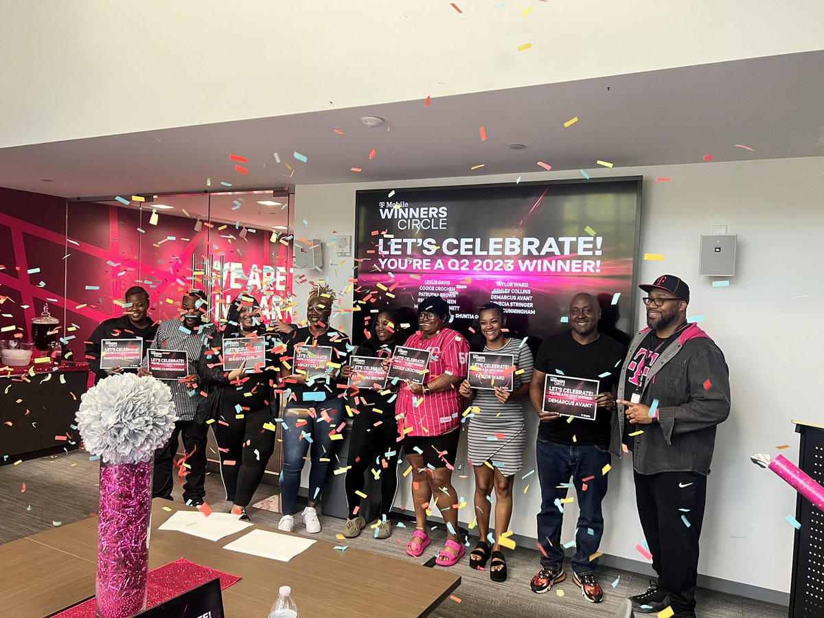 Congratulations to our 2023 Q2 Winner’s Circle winners! Thanks for everything that each of you do daily to ensure that our customers have the best experience at the Uncarrier! #RunAsOne