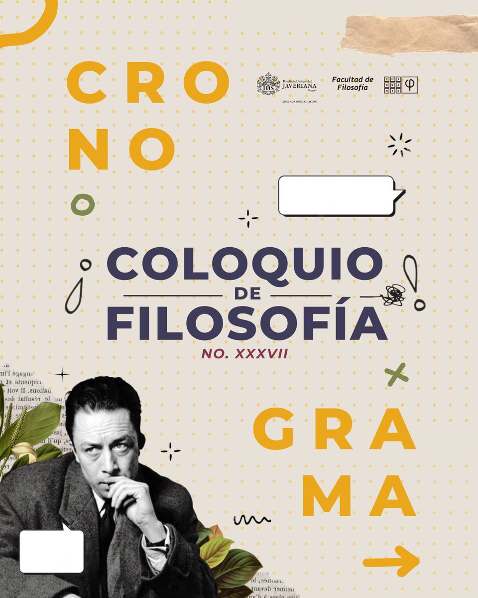 Cuadrantephi's tweet photo. 🔔 ¡Ya está aqui nuestro cronograma!
✨️ Te invitamos a asistir a las ponencias que pasaron nuestra convocatoria este 20 y 21 de septiembre en el edificio Centro Ático (8) 📍
#Coloquiofilosofia #Filosofiapuj #Puj #Universidadjaveriana #edicion41 #unijaveriana https://t.co/BN7moL4ANT