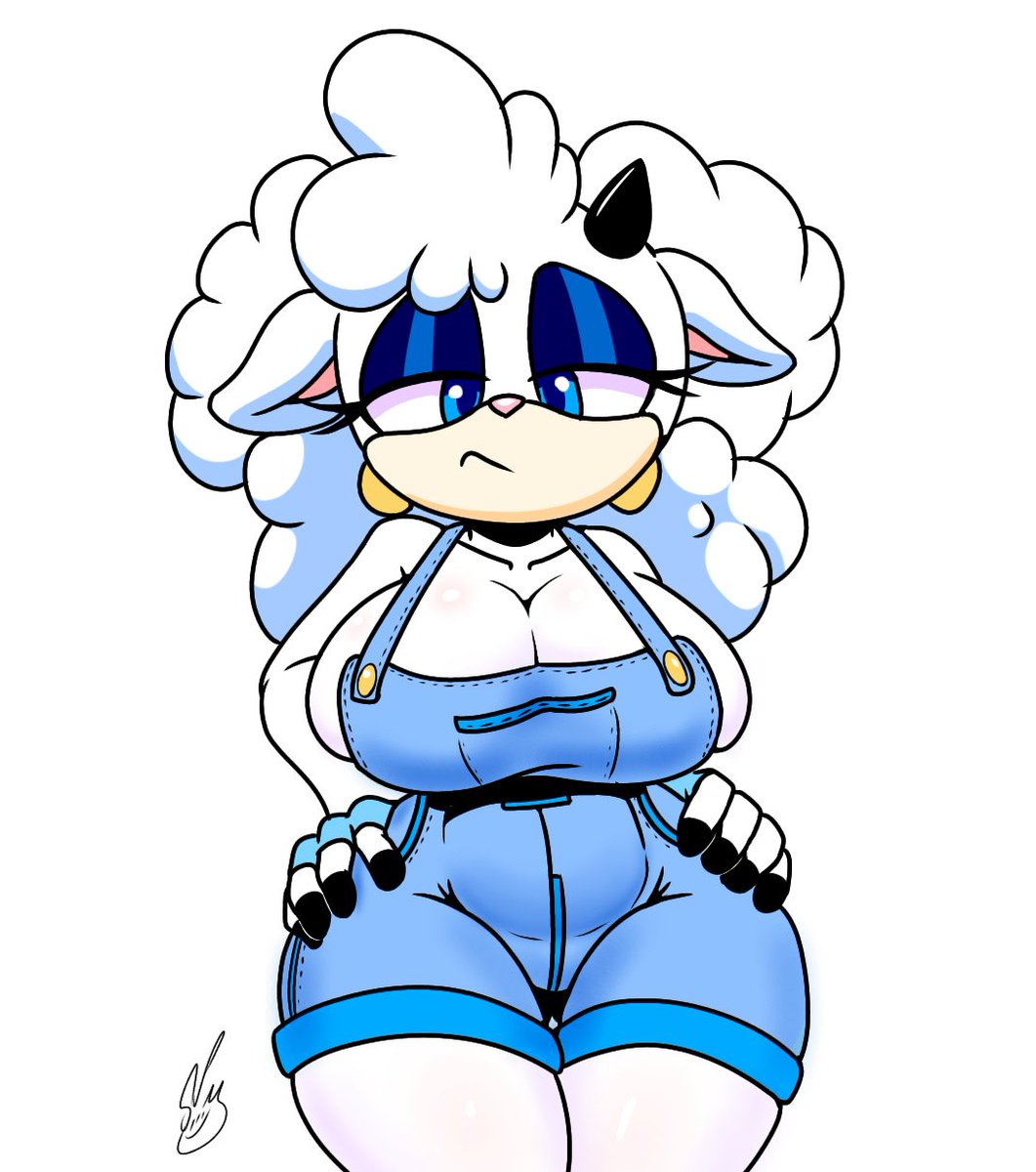 Barely_Sly's tweet photo. I just doodled Lanolin in overalls bc lul https://t.co/oLQlYeX6aL